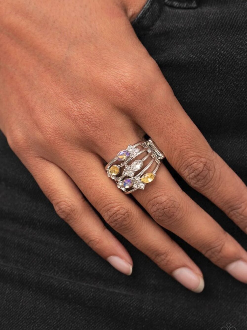 Paparazzi Jewelry Accessories - Ethereal Escapade - Yellow Ring - Vintage